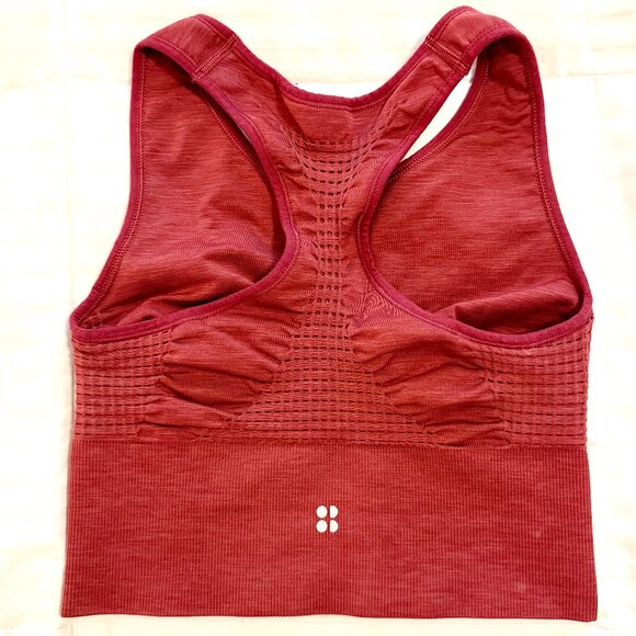 Sweaty Betty Stamina Longline Sports Bra Renaissance Red Size Medium - Picture 4 of 6